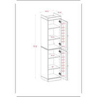 Meuble sous-vasque 100 % bois massif 42 cm avec portes en option par Palace Imports