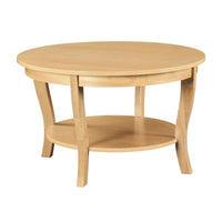 Table basse ronde avec étagère American Heritage de Convenience Concepts