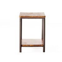 Table d'appoint en métal rustique Ronan Wood de Christopher Knight Home