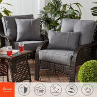 Sunbrella Ensemble de coussins d'extérieur à assise profonde premium 2 pièces