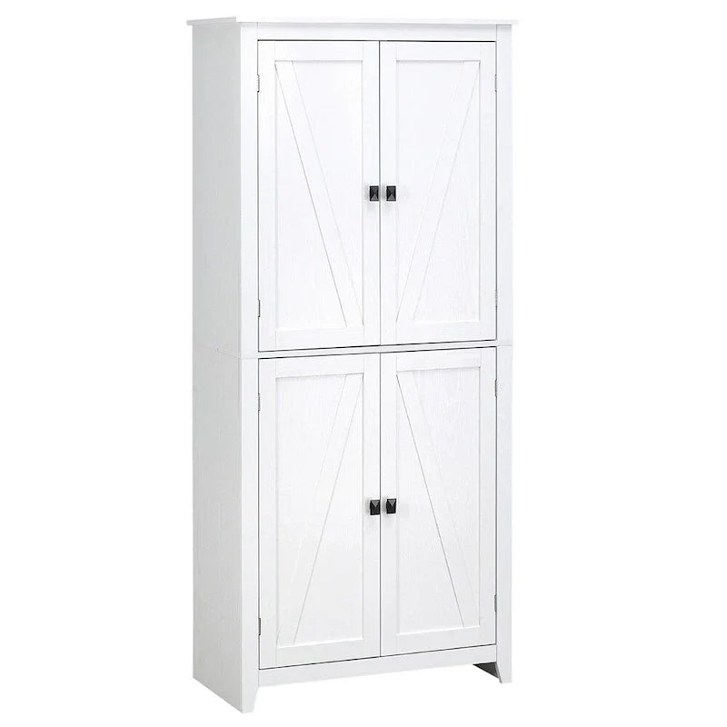 Meuble de Rangement de Cuisine Autoportant avec Portes et Étagères Réglables - S/O