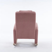 Fauteuil à Bascule d'Allaitement Ergonomique en Tissu avec Repose-Pieds Réglable