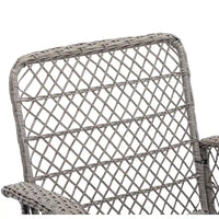 Ensemble de 3 chaises de jardin pivotantes et basculantes d'extérieur, ensemble de conversation de terrasse à 360 degrés