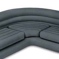 Canapé d'angle gonflable Intex en forme de L avec porte-gobelets, gris (lot de 2) - 26
