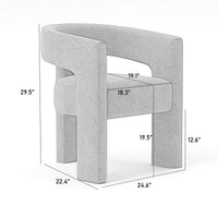 SEYNAR Chaise de salle à manger moderne glam en velours rembourrée, chaise d'appoint à dossier ouvert, lot de 6