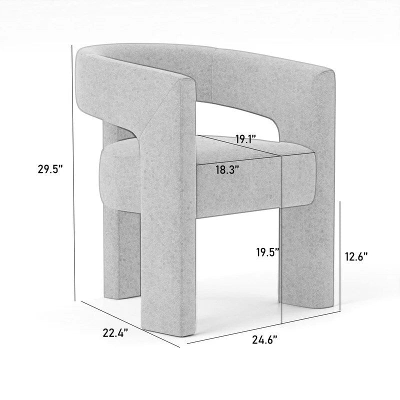 SEYNAR Chaise de salle à manger moderne glam en velours rembourrée, chaise d'appoint à dossier ouvert, lot de 6