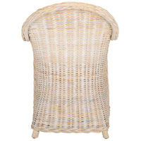 SAFAVIEH Sinja Fauteuil club en rotin jaune - 24 x 26 x 35 - 24x26x35H