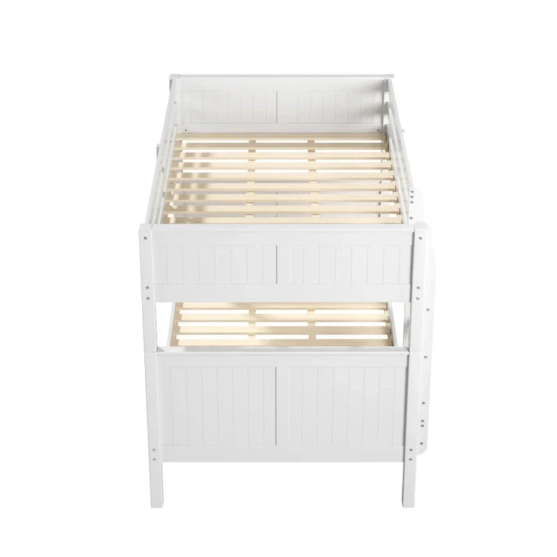 Lit superposé Camaflexi double sur double avec lit gigogne simple - Tête de lit à panneaux