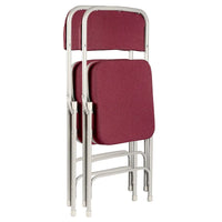 Chaise pliante de luxe matelassée en tissu de la collection Bernadine de Hampden Furnishings, lot de 2