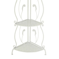 Étagère de boulanger pliante haute en métal à volutes, intérieure et extérieure, 5 étagères - Or ou blanc - Roche River Decor