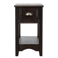 Gymax Lot de 2 Tables d'appoint Contemporaines Compactes avec Tiroir - 13" X 22" X 23" (L x l x H)
