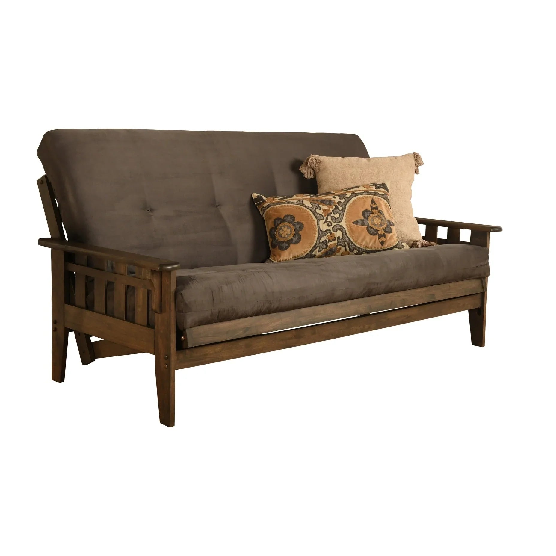 Somette Tucson Ensemble futon taille Full rustique noyer avec matelas