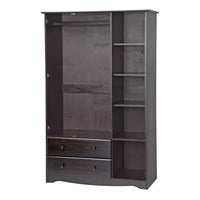 Armoire 3 portes - Blanc/Moka/Java - Bois massif