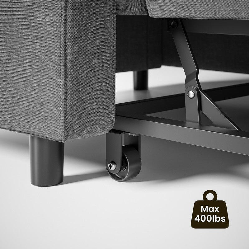 Canapé-lit réglable 3 en 1, fauteuil-canapé escamotable, lit pliant convertible pour salon