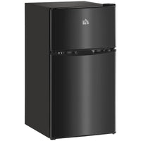 HOMCOM Mini-réfrigérateur double porte avec congélateur, réfrigérateur compact 3.2 pi³ avec étagère réglable, thermostat réglable