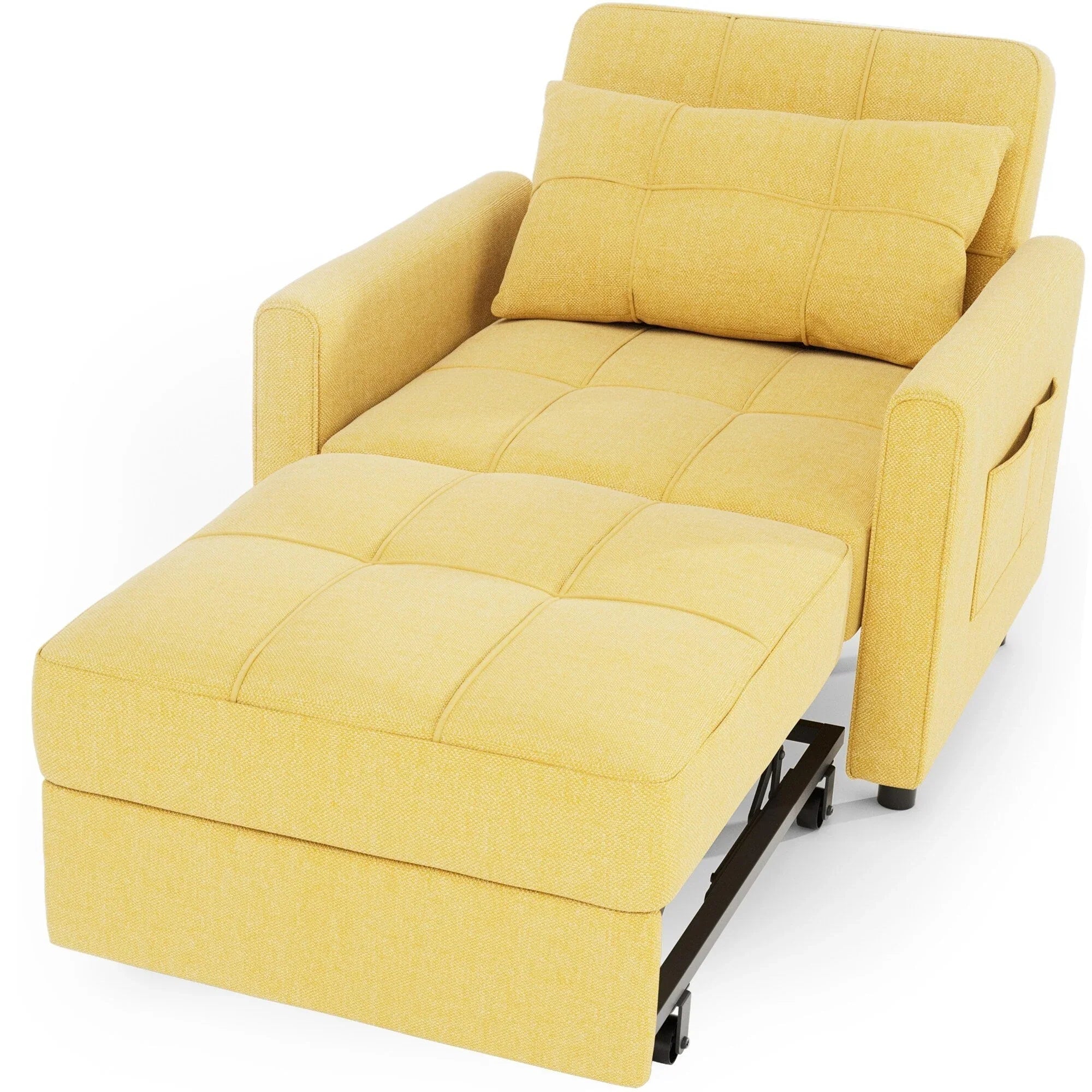 Canapé-lit réglable 3 en 1, fauteuil-canapé escamotable, lit pliant convertible pour salon