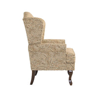 Lot de 2 fauteuils d'appoint à oreilles traditionnels rembourrés