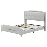 Lit rembourré moderne en cuir PU Uphou par Christopher Knight Home