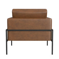 Fauteuil club moderne HomePop rembourré avec cadre en métal