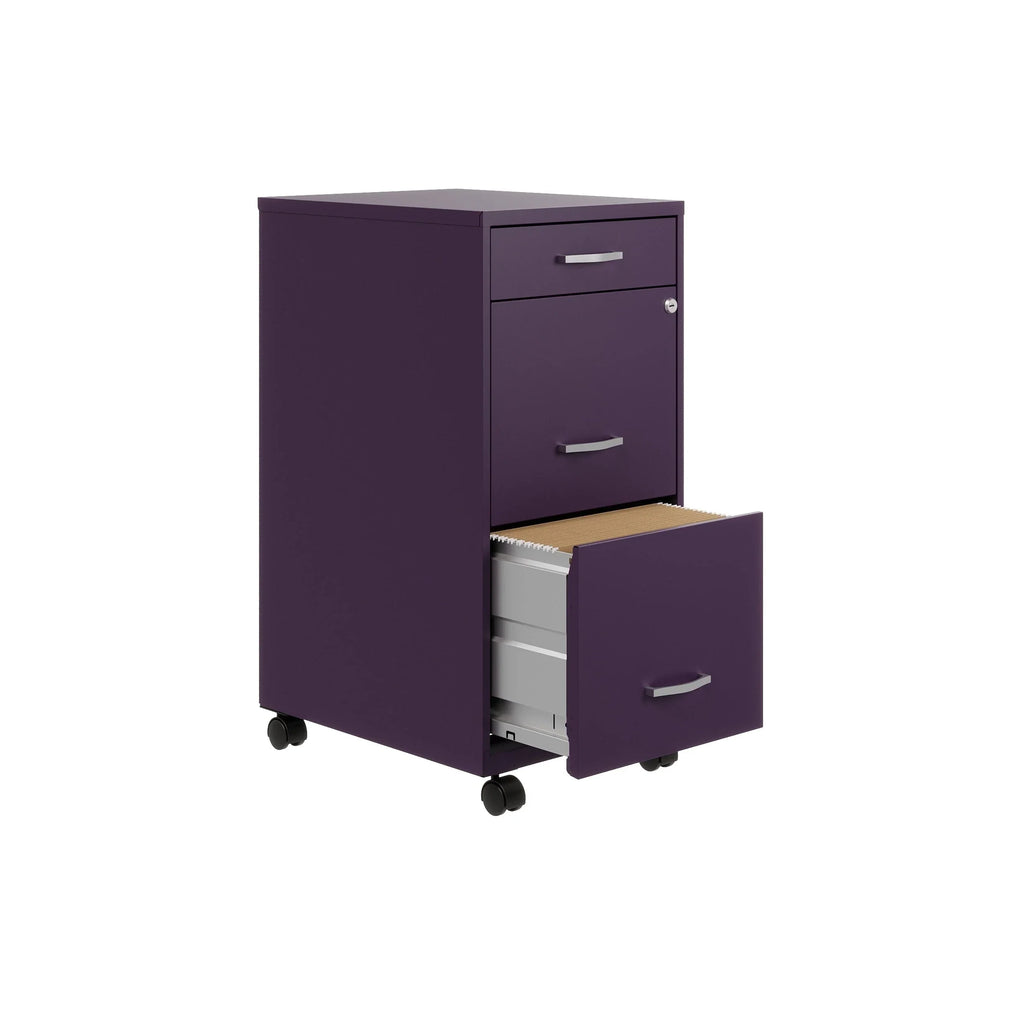 Space Solutions Classeur métallique 3 tiroirs 18 de profondeur