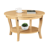 Table basse ronde avec étagère American Heritage de Convenience Concepts