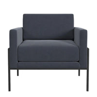 Fauteuil club moderne HomePop rembourré avec cadre en métal