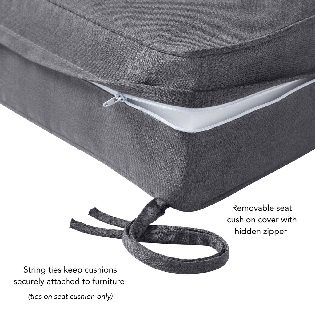 Sunbrella Ensemble de coussins d'extérieur à assise profonde premium 2 pièces
