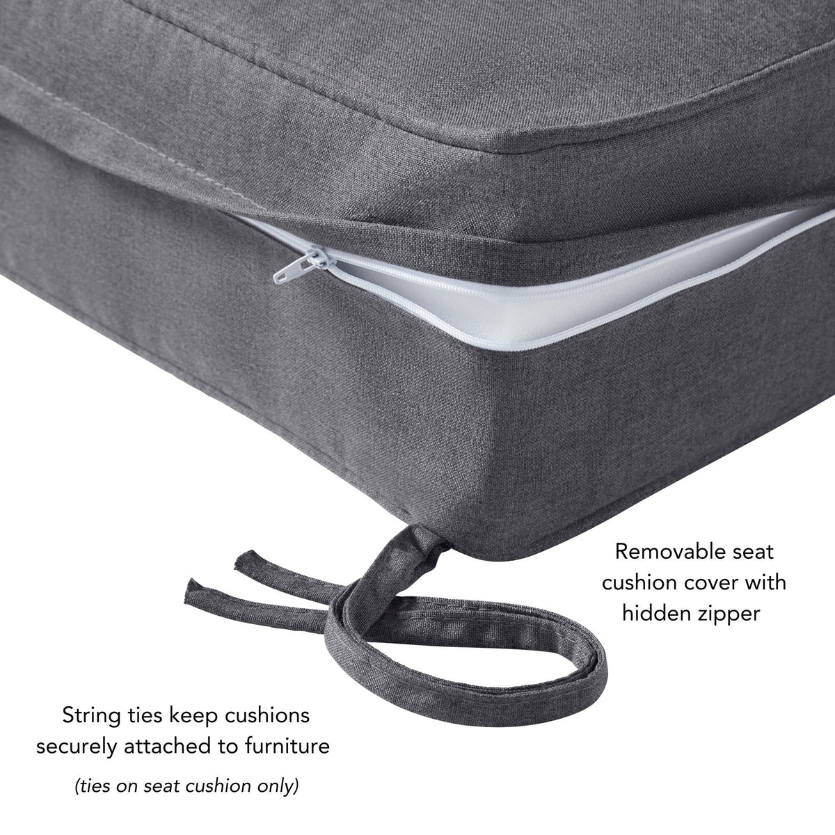 Sunbrella Ensemble de coussins d'extérieur à assise profonde premium 2 pièces