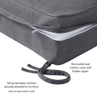 Sunbrella Ensemble de coussins d'extérieur à assise profonde premium 2 pièces