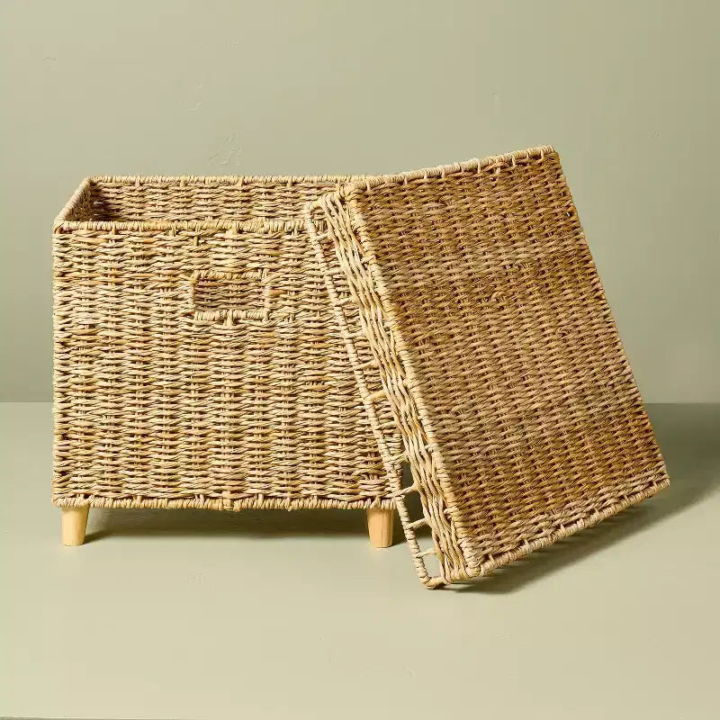 Coffre de rangement tissé pour jardin et patio extérieur - Hearth & Hand™ avec Magnolia