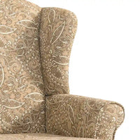 Lot de 2 fauteuils d'appoint à oreilles traditionnels rembourrés