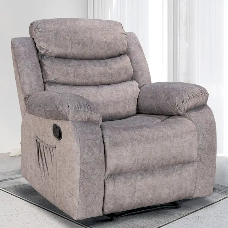 Fauteuil Inclinable Moelleux avec Fonction Massage et Chaleur