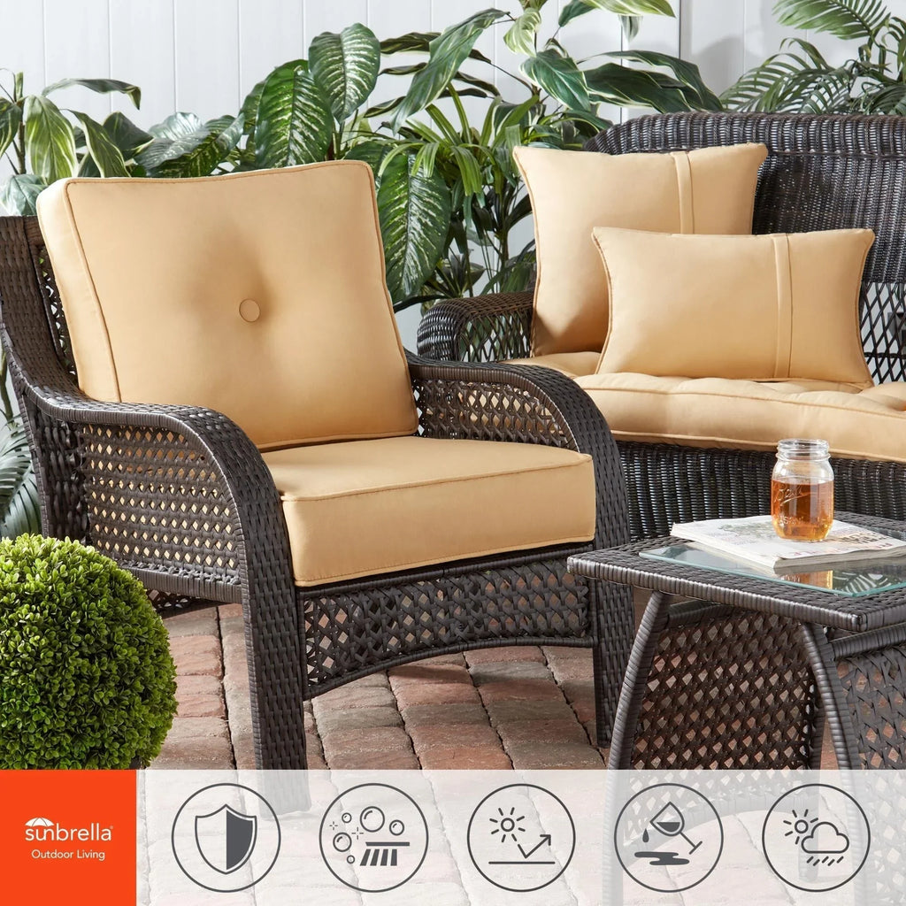 Sunbrella Ensemble de coussins d'extérieur à assise profonde premium 2 pièces