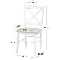 Ensemble de salle à manger 3 pièces avec table à rallonges style cottage rustique
