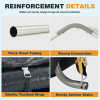 Abri de rangement extérieur et auvent carport : abri portable pour vélos, motos et rangement de jardin