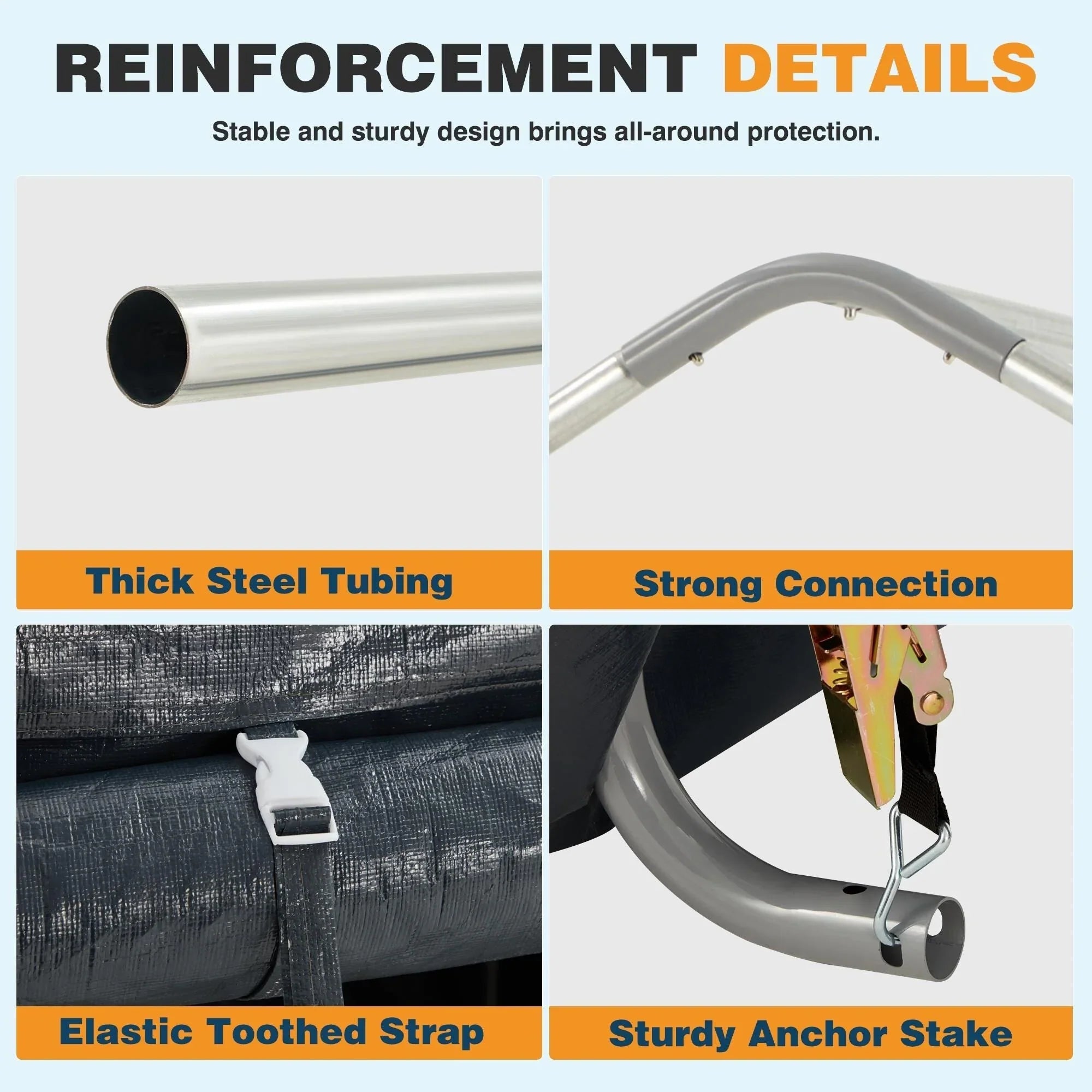 Abri de rangement extérieur et auvent carport : abri portable pour vélos, motos et rangement de jardin