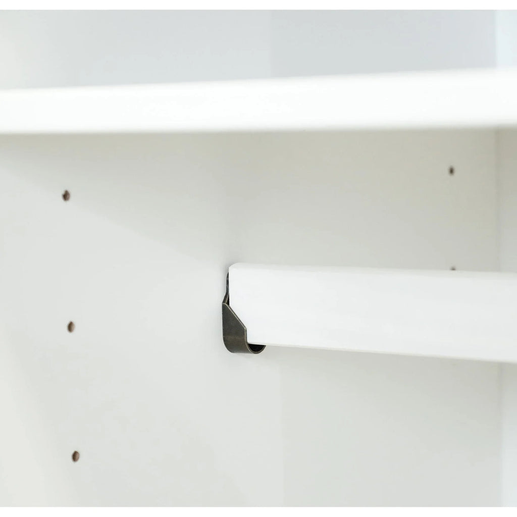 Palace Imports Armoire-penderie Kyle 4 portes 100% bois massif avec portes en bois massif ou miroir