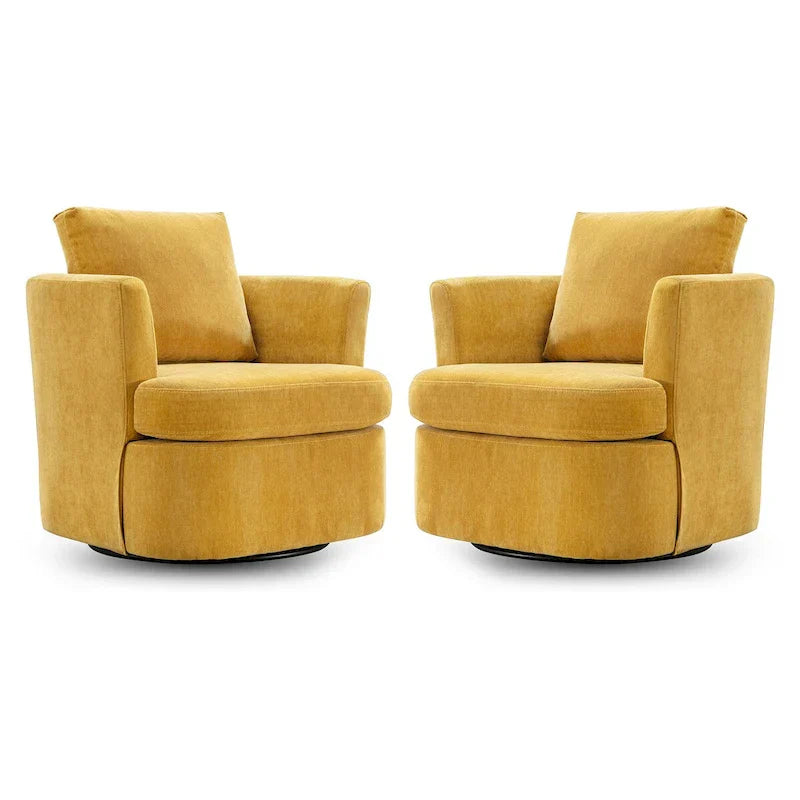 Fauteuils pivotants modernes Chenille pour salon
