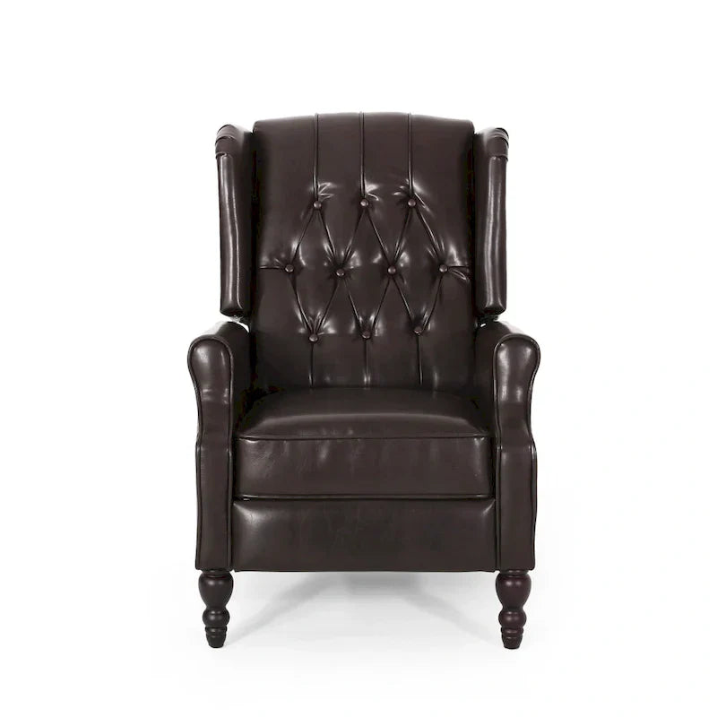 Fauteuil inclinable en cuir reconstitué Walter Brown par Christopher Knight Home