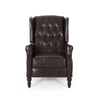 Fauteuil inclinable en cuir reconstitué Walter Brown par Christopher Knight Home