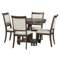 Ensembles de salle à manger 5 pièces Lak Retro avec chaises rembourrées par GDFStudio