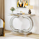 Console argentée, 39 table d'entrée à miroir pour entrée