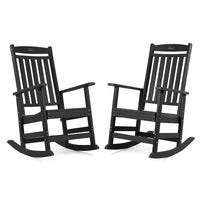 Ensemble de 2 chaises berçantes d'extérieur à dossier haut Vrakae pour tous les temps