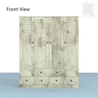 Armoire penderie placard 59L Grande armoire autonome blanche