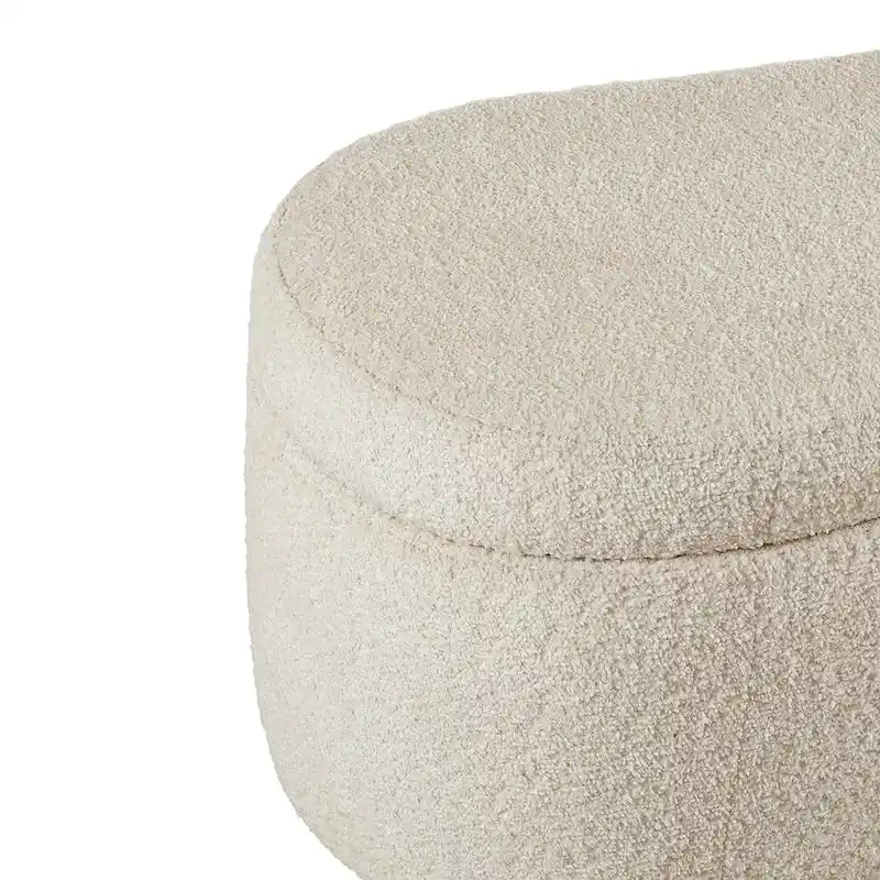 INK+IVY Bailey banc de rangement en bouclette taupe à dessus basculant