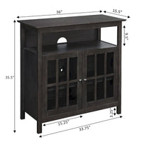 Meuble TV Big Sur Highboy de 40 pouces avec rangements, par Convenience Concepts