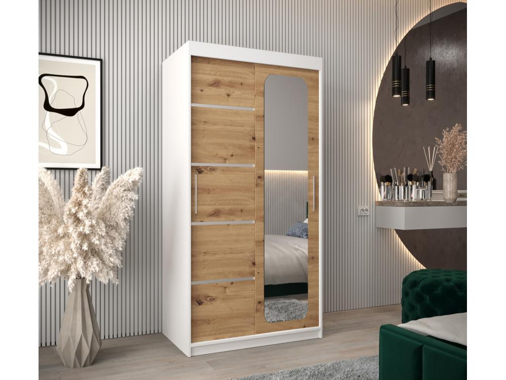 Armoire - Argent/Blanc/Marron