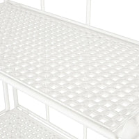 Étagère de boulanger pliante haute en métal à volutes, intérieure et extérieure, 5 étagères - Or ou blanc - Roche River Decor