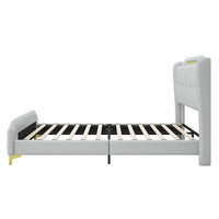 Lit rembourré moderne en cuir PU Uphou par Christopher Knight Home