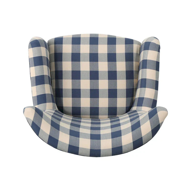 Fauteuil rembourré à dossier haut avec pieds en bois Modern Retro 30.25 pour le salon